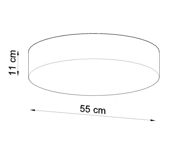 Plafonnier blanc rond Ø 55 cm 4x E27 faible éblouissement Moderne