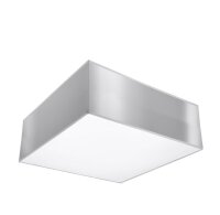 Plafonnier Gris faible &eacute;blouissement L : 25 cm E27...