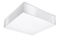 Plafonnier Moderne Largeur 55 cm Blanc Carr&eacute;