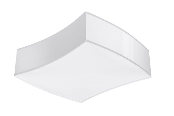 Plafonnier blanc 39 cm de long faible éblouissement 2x E27 BREEL