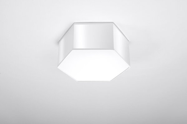 Plafonnier blanc 30,5 cm de long pour 2x E27 faible éblouissement