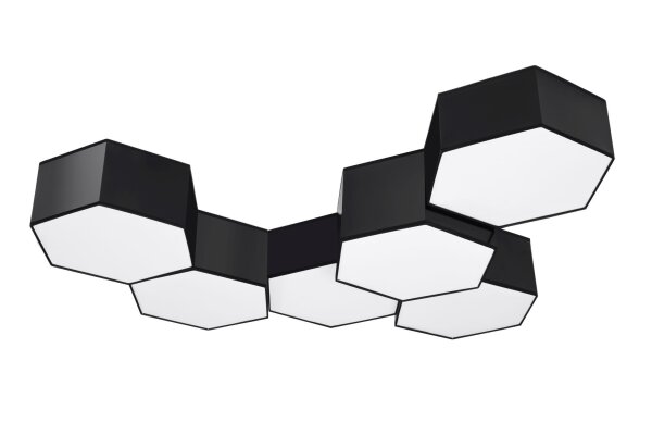 Plafonnier noir petit plat faible éblouissement 2x E27 ESROM