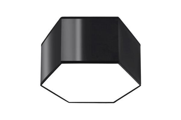Lampe de plafond à faible éblouissement Moderne plat petit noir 2x E27