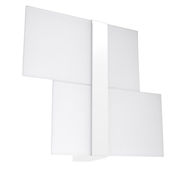 Applique murale verre métal blanc 2x G9 faible éblouissement décoratif