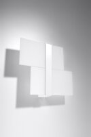 Applique murale verre métal blanc 2x G9 faible...
