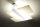 Lampe de plafond blanc verre métal plat faible éblouissement 2x E27
