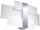 Applique verre métal 42 cm faible éblouissement blanc chrome 2x G9