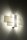 Applique verre métal 42 cm faible éblouissement blanc chrome 2x G9