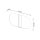 Applique verre métal anti-éblouissement 35 cm de large blanc chrome