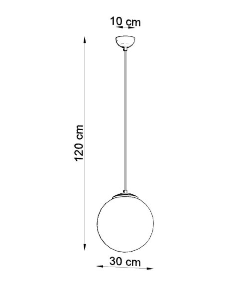 Suspension verre Boule Ø 30 cm E27 Blanc Or BIANCO