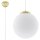 Suspension verre Boule Ø 30 cm E27 Blanc Or BIANCO