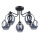 Lampe de plafond noir verre fumé métal E27 Moderne