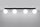 Plafonnier verre métal 88 cm de long blanc noir 4x G9