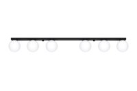 Grand plafonnier 120 cm de long verre boules 6-flamme G9