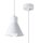 Suspension Blanc Métal Rétro Ø 14 cm simple E27