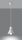 Suspension Blanc Métal Rétro Ø 14 cm simple E27