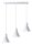 Lampe à suspendre 3 flammes 45 cm de long rétro E27 métal