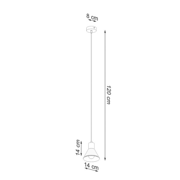 Lampe à suspendre noire en métal Ø 14 cm Retro E27