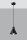 Lampe à suspendre noire en métal Ø 14 cm Retro E27