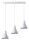 Lampe à suspendre Blanc 3 flammes L : 45 cm ES111 Rétro Métal