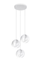Suspension 3 flammes blanc métal ajustable E27