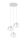 Suspension 3 flammes blanc métal ajustable E27