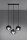 Lampe à suspendre noire métal 3 flammes orientable E27