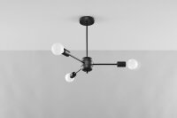 Plafonnier noir 3 flammes Ø 61 cm Métal CENZI
