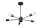 Plafonnier noir Ø 66 cm 5 flammes pour E27