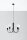 Lustre noir métal 5 flammes rétro Ø 45 cm