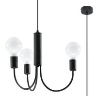 Lustre métal Ø 45 cm 3 flammes rétro...