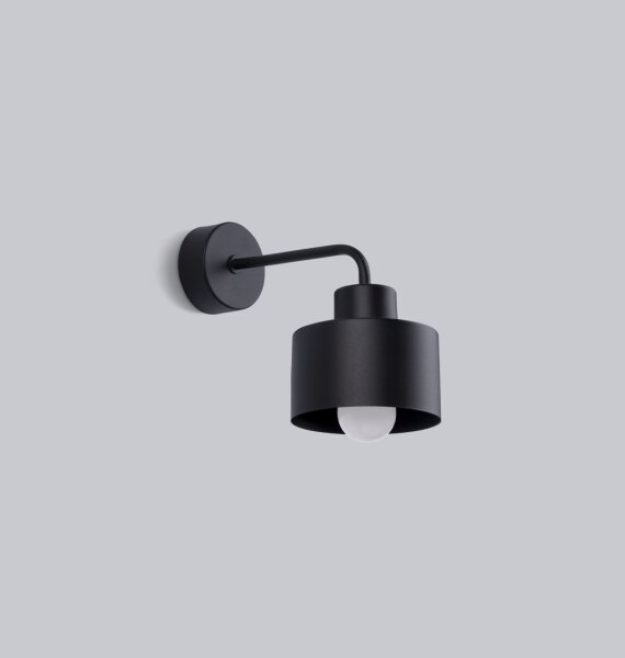 Applique rétro métal noir pour E27 intérieur TISA