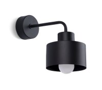 Applique r&eacute;tro m&eacute;tal noir pour E27...