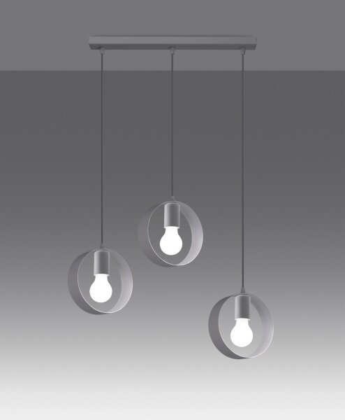 Lampe à suspendre Blanc Métal 3 flammes orientables E27