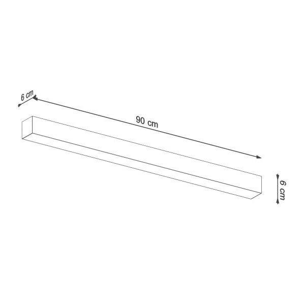 Applique LED 90 cm de long 3000 K 3120 lm faible éblouissement