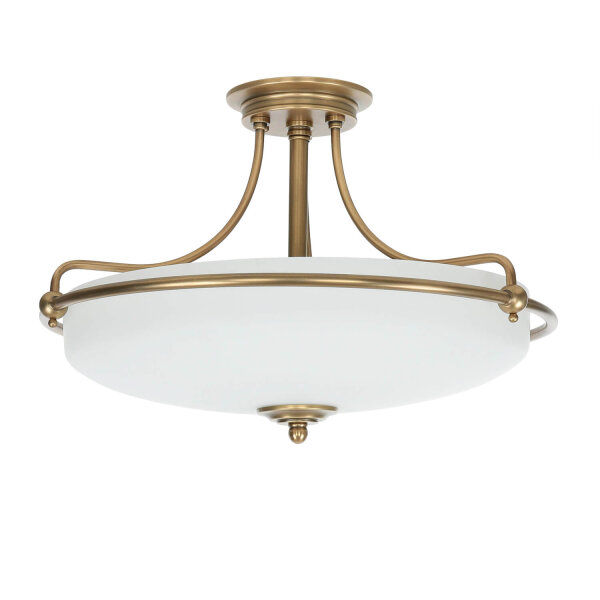 Plafonnier ASPERO laiton crème 4xE27 Lampe