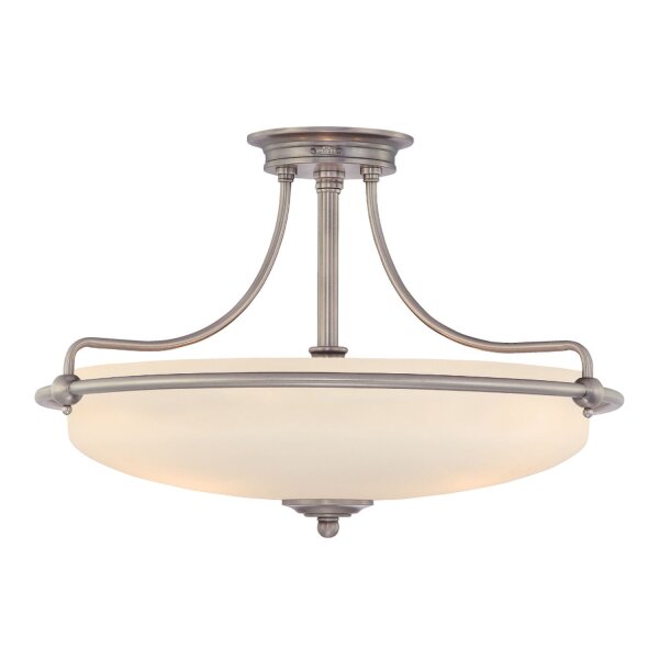 Plafonnier ASPERO Crème Nickel Lampe Art Nouveau
