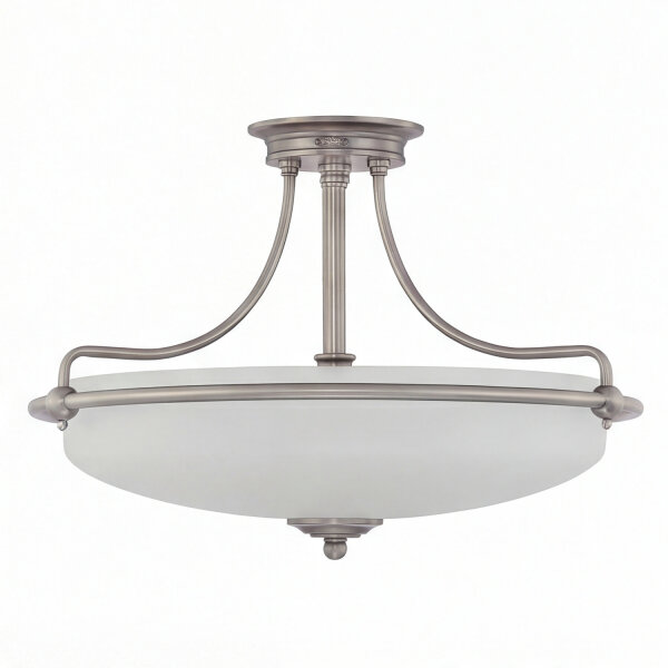 Plafonnier ASPERO en chrome crème 3-flmg Lampe