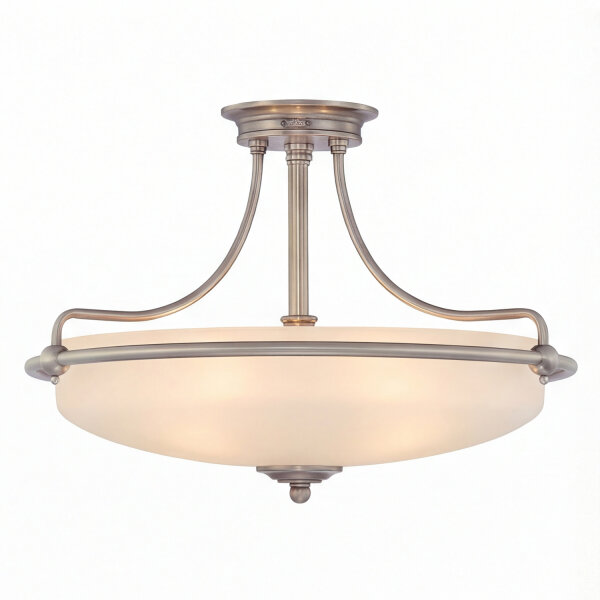Plafonnier ASPERO en chrome crème 3-flmg Lampe