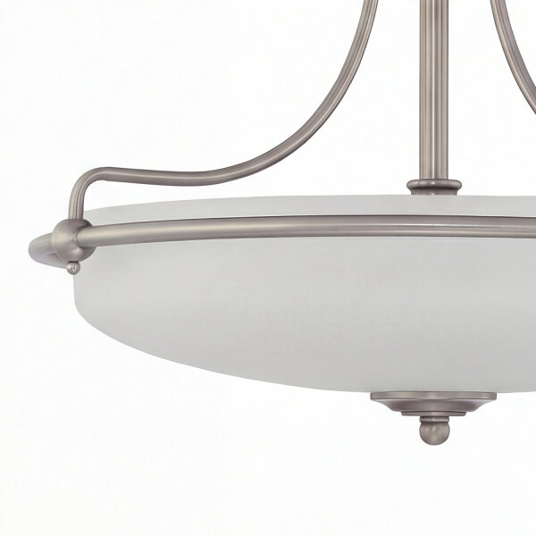 Plafonnier ASPERO en chrome crème 3-flmg Lampe