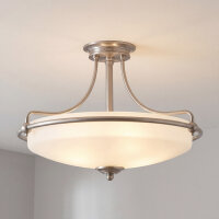 Plafonnier ASPERO en chrome crème 3-flmg Lampe