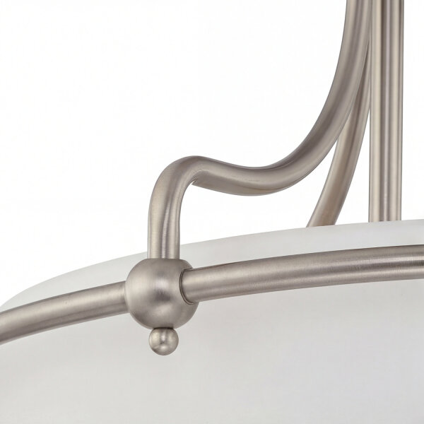 Plafonnier ASPERO Nickel Ø43cm Lampe Art Nouveau