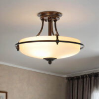 Plafonnier ASPERO Bronze Ø43cm Lampe de couloir