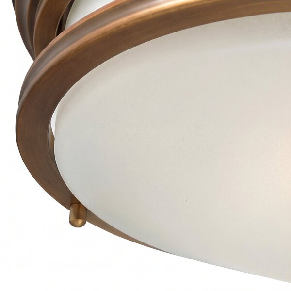 Plafonnier COBAN Bronze Ø36cm Lampe Art Nouveau