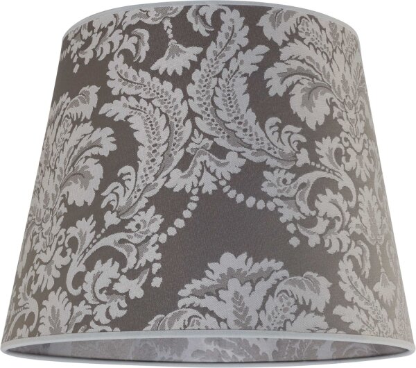 Abat-jour Tissu Argent Motif E27 Lampe à suspension