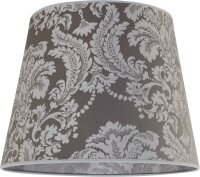 Abat-jour Tissu Argent Motif E27 Lampe à suspension
