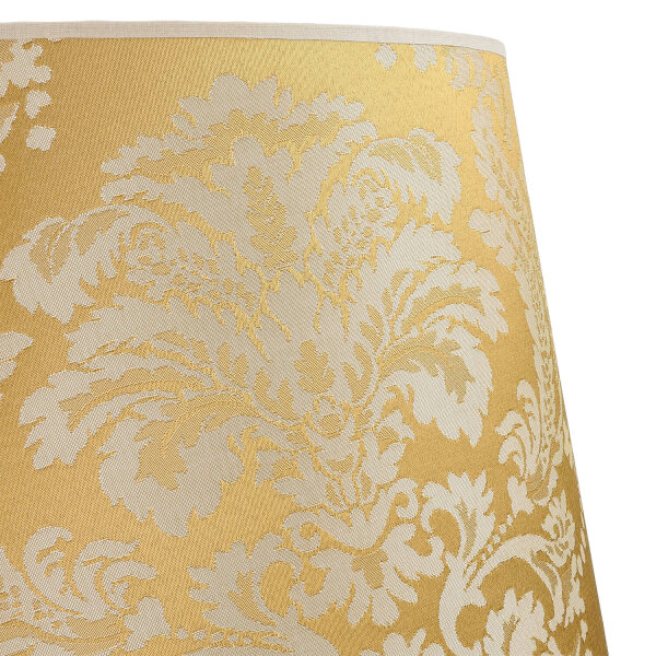 Abat-jour tissu or motif E27 Lampadaire WILLOW