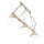 Suspension vintage 3-flmg E27 Shabby blanc HAKON