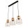 Lampe à suspendre vintage ARIA cuivre 3-flmg max. P:1m