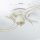 Plafonnier Blanc Shabby Campagne Verre Métal E27